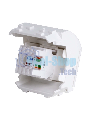 Розетка компьютерная DKC Brava 76655B R J 45 кат. 5e, белая, 2 мод