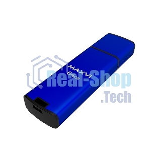 Флешка USB R/W Maxvi MP2 64Gb USB 2.0 blue, монолит с колпачком, ABS пластик + металл