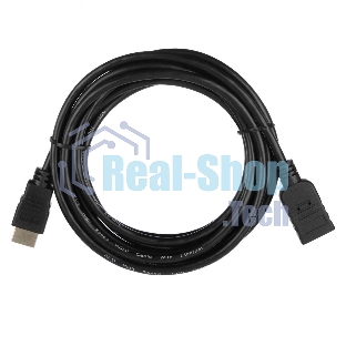 Кабель ACD-DHHF1-30B HDMI 1.4, Golden Plated,19m/19f, HDMI extension, черный, 3м