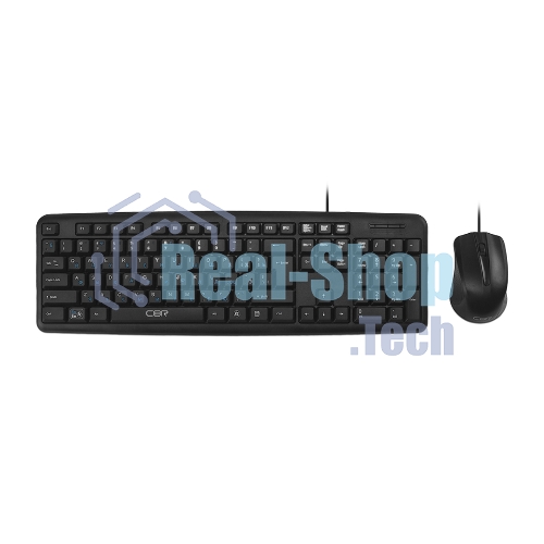 Комплект клавиатура+мышь CBR KB-SET 710 проводной, USB, 1000 DPI, чёрный