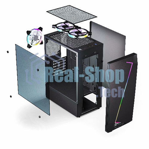 Компьютерный корпус ABR GQ-2 (8018) (USB 3.0X1 + USB 2.0 X2+audio)