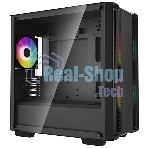 Компьютерный корпус DeepCool CC360 ARGb (R-CC360-BKAPM3-G-1) (mATX, без БП, 2xUSB, с окном)