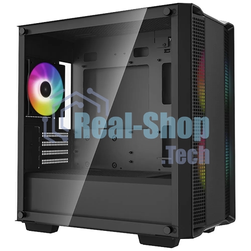 Компьютерный корпус DeepCool CC360 ARGb (R-CC360-BKAPM3-G-1) (mATX, без БП, 2xUSB, с окном)