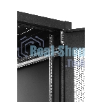 Шкаф серверный напольный ЦМО ШТК-Э, IP20, 48U, 2254х800х1000 мм (ВхШхГ), дверь: перфорация, боковая панель: сплошная, разборный, черный