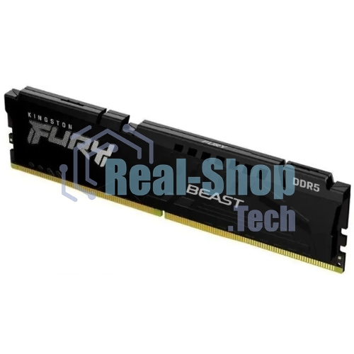 Оперативная память Kingston Fury Beast, DDR5, 16Gb (1x16Gb), 6000MHz, CL36, DIMM, с радиатором, черный