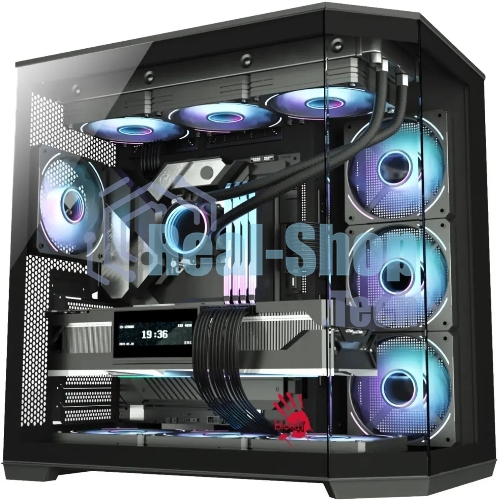 Компьютерный корпус Bloody BD-CC109 черный без БП ATX 10x120мм 2xUSB3.0 audio