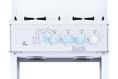 Плита газовая Flama AVG 1401 W белый,крышка