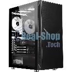 Компьютерный корпус Accord 3501 черный без БП ATX 2xUSB 2.0 1xUSB 3.0 1xUSB3.1 audio bott PSU