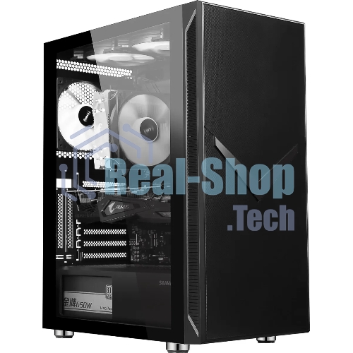 Компьютерный корпус Accord 3501 черный без БП ATX 2xUSB 2.0 1xUSB 3.0 1xUSB3.1 audio bott PSU