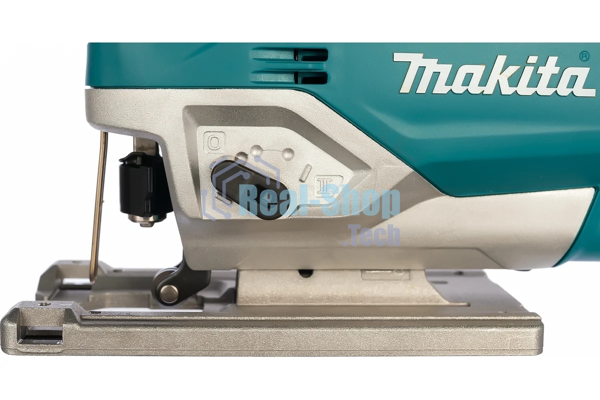 Лобзик электрический Makita JV0600K Лобзик,в\рук, 650Вт,500-3100об\м,ход-23мм,рез-90мм,2.4кг,чем,3маятн+1