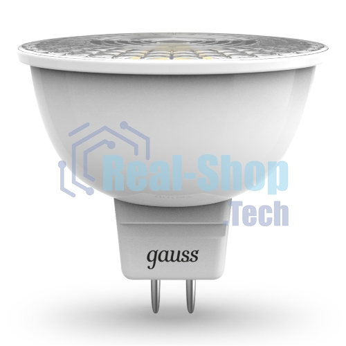 Лампа светодиодная Gauss 101505105 MR16 5 Вт 3000К тепл. бел. GU5.3 500 лм 150-265В FROST