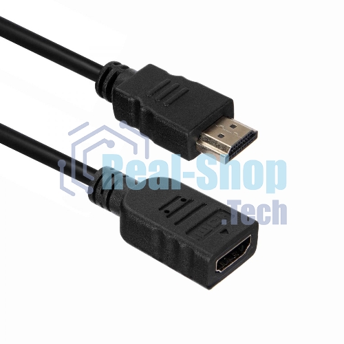 Кабель ACD-DHHF1-30B HDMI 1.4, Golden Plated,19m/19f, HDMI extension, черный, 3м