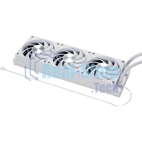 Система охлаждения Water Cooling System PCCooler DS360 Display WH (310W, 360мм, LED, белый, ARGb Pump/Fans: 3x120мм, 90.56CFM, 39.8dBA, 2500RPM/Pump height 65мм, 15dBA, 2600RPM, Rad thickness 27мм/S: 1851, 1700, 1200, 115X, AM5, AM4)