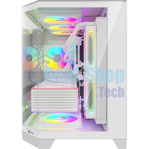 Компьютерный корпус AeroCool / Formula Crystal Z6M Floe белый без БП mATX 4x120мм 2xUSB 3.0 audio bott PSU