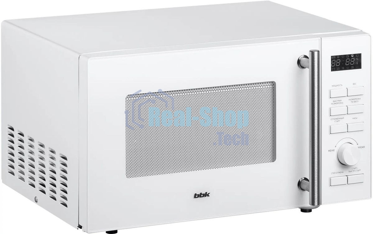 Микроволновая печь BBK 23MWS-951T/W белый, 23 л, 900 Вт, переключатели - кнопки, поворотный механизм