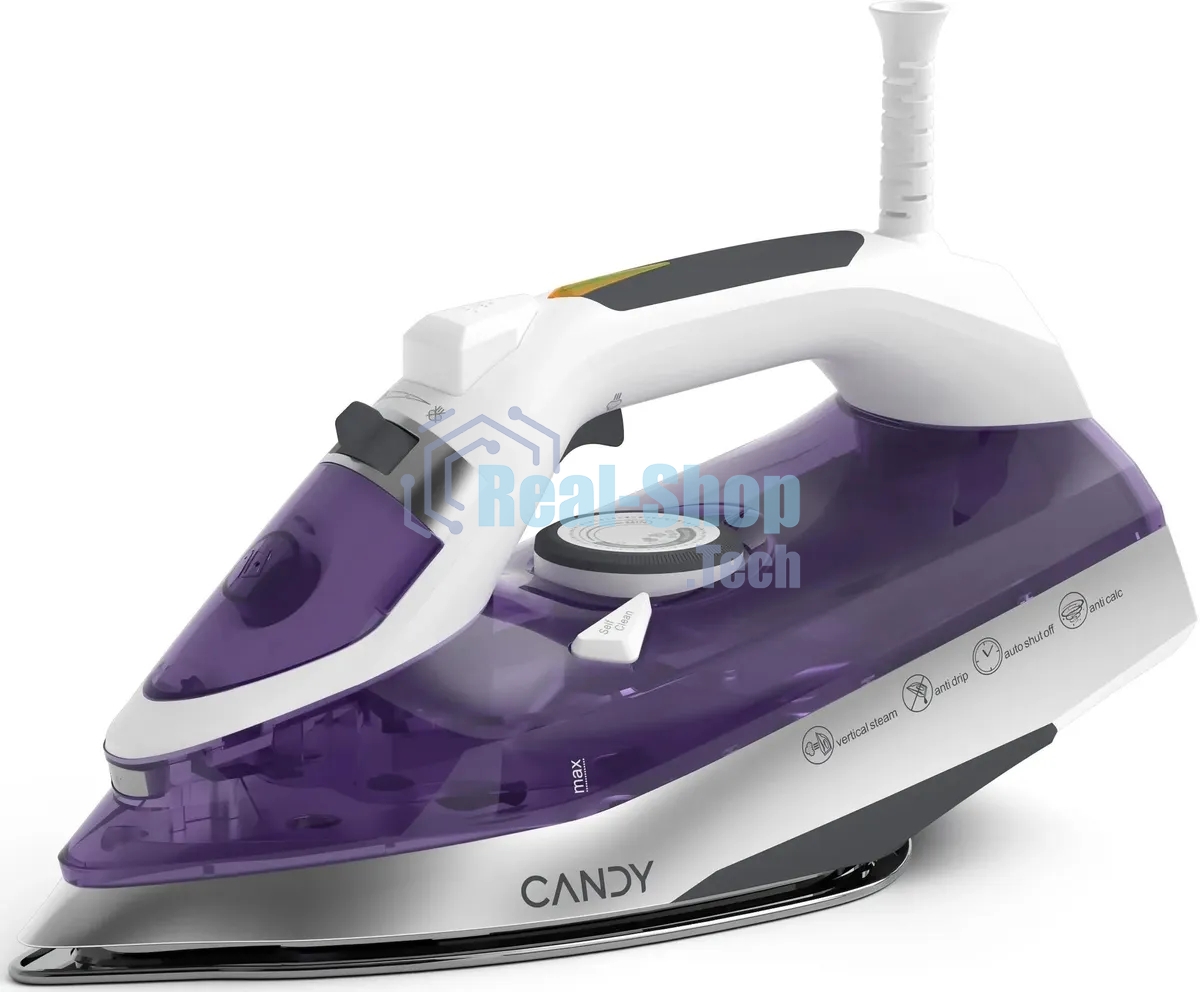 Утюг Candy CI-105 белый/фиолетовый, 2700 Вт, 55 г/мин, 240 г/мин