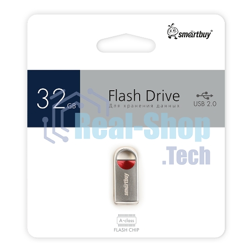 Флешка USB SmartBuy MC8 Metal Red (SB032GbMC8), 32Gb, USB 2.0, R/W 25/15, красный/серебристый
