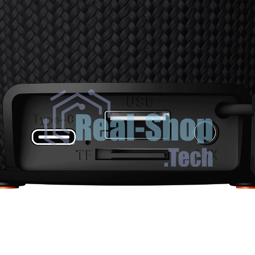 Колонка портативная Ural Молния Огонь черный/оранжевый 35W 1.1 BT/3.5Jack/USB-C 10м 2200mAh (без.бат)