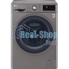 Стиральная машина LG F4J6TNP8S серебристая, загрузка фронтальная 8 кг, 1400 об/мин, класс A