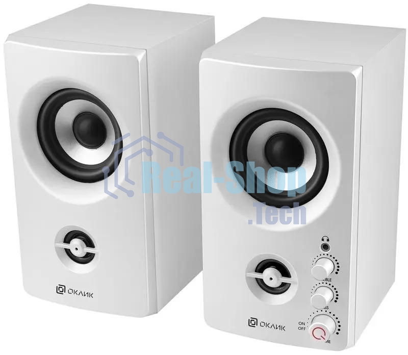 Акустическая система Oklick OK-164 2.0 белый 30Вт