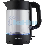 Чайник электрический Hyundai HYK-G7707 1.7л. 2200Вт графит корпус: стекло