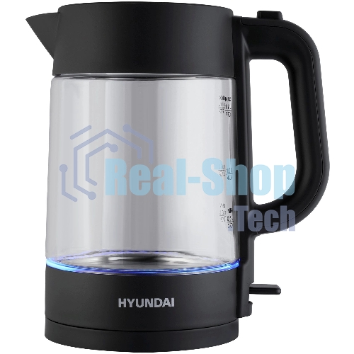 Чайник электрический Hyundai HYK-G7707 1.7л. 2200Вт графит корпус: стекло