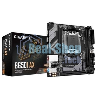 Материнская плата GIGABYTE B650I AX, AM5, AMD B650, 2xDDR5, 2xSATA, 1xM.2, 1xPCIe 4.0 x16, 1xHDMI, 1xDP, 1x2.5Gb LAN, Wi-Fi 6E, Bluetooth 5.3, 1xUSB-C 5Gbps, 1xUSB-A 5Gbps, 3xUSB-A 2.0, 3x3.5 мм, 7.1, ITX