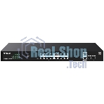 Коммутатор управляемый PoE Tenda TEG2220P-16-250W, 18 портов, 18x1 Гбит/с, SFP 2x1 Гбит/с, PoE 16x30Вт (до 230Вт)