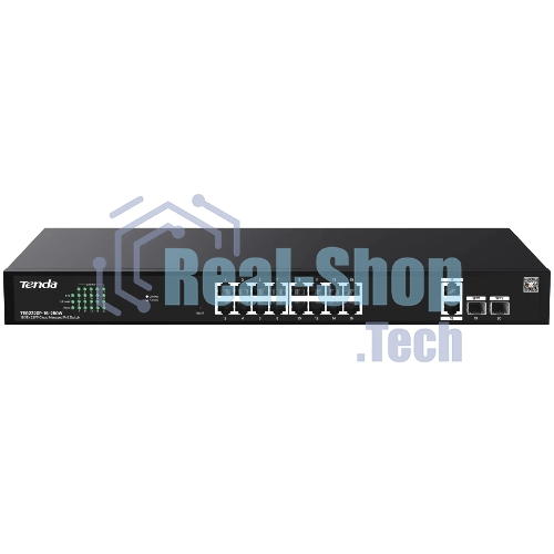 Коммутатор управляемый PoE Tenda TEG2220P-16-250W, 18 портов, 18x1 Гбит/с, SFP 2x1 Гбит/с, PoE 16x30Вт (до 230Вт)