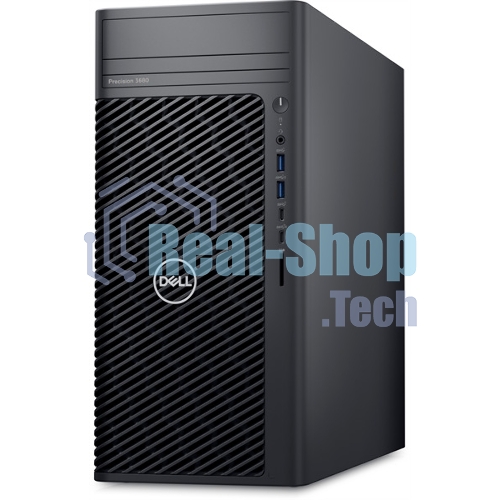 Компьютер Dell Precision 3680 Tower Core i7-14700 (2,1GHz) 16GB (1x16GB) DDR5, 512GB SSD, Nvidia RTX A2000, 12GB GDDR6, 1000W, TPM, No Optical Drive, Win11Pro Multilang, 1YW