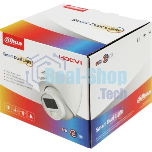 Камера видеонаблюдения аналоговая Dahua DH-HAC-HDW1200CLQP-IL-A-0280B-S6 2.8-2.8мм HD-CVI HD-TVI цв. корп.:белый (DH-HAC-HDW1200CLQP-IL-A-0280B)