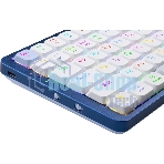 Клавиатура Redragon Eva Pro гибридная, USB Type-A, Bluetooth, радиоканал, белый/синий