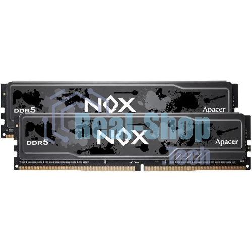 Оперативная память Apacer Nox, DDR5, 32Gb (2x16Gb), 6000MHz, CL40, DIMM, радиатор, черный