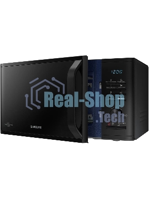 Микроволновая печь Samsung MG23K3515AK/BW черный, 23 л, 800 Вт, переключатели - кнопки, поворотный механизм