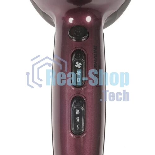 Фен Delta DL-0937 черный/бордовый, 2000 Вт, ионизация