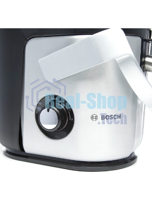 Соковыжималка Bosch MES4010 серебристый/черный, центробежная, 1200 Вт, 1500 мл, механическое