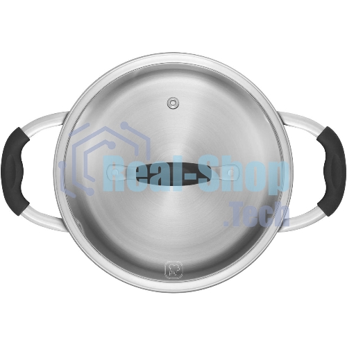Кастрюля Rondell Stern RDS-010, 3.9л, 20см, с крышкой, серый