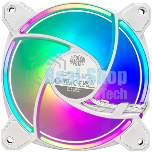 Вентилятор для корпуса Cooler Master MasterFan MF120 Halo2 ARGb 120х120x25 белый 4-pin 27дБ (MFL-B2DW-21NP2-R2) Ret