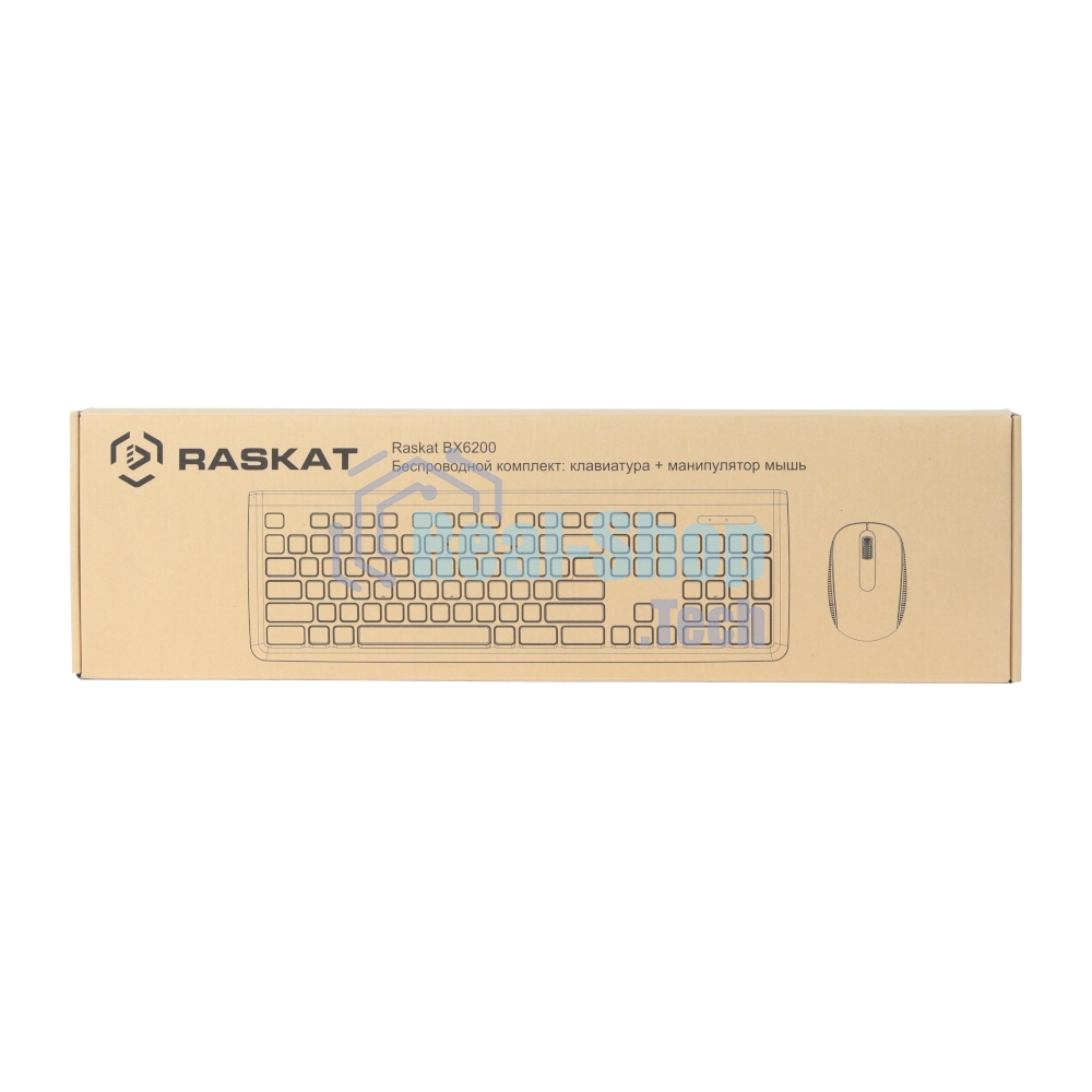 Комплект клавиатура+мышь Raskat BX6200 беспроводной, USB, радиоканал 1200 DPI, чёрный
