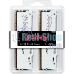Оперативная память Kingston Fury Beast RGb, DDR5, 64Gb (2x32Gb), 6000MHz, CL36, DIMM, с радиаторами, RGb, белый