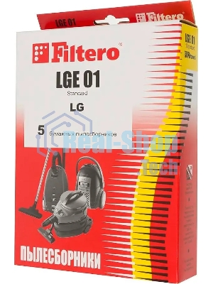 Комплект пылесборников Filtero LGE 01 Standard, двухслойные, 5 шт., для пылесосов LG
