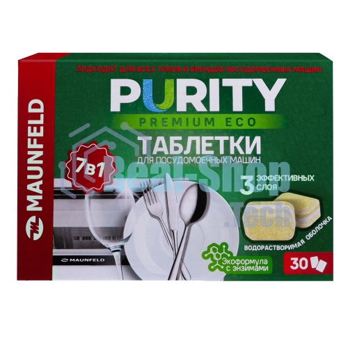Таблетки для посудомоечных машин Maunfeld Purity Premium ECO all in 1 MDT30PE (30 шт. в упаковке)