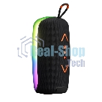 Колонка портативная Ural Молния Огонь черный/оранжевый 35W 1.1 BT/3.5Jack/USB-C 10м 2200mAh (без.бат)