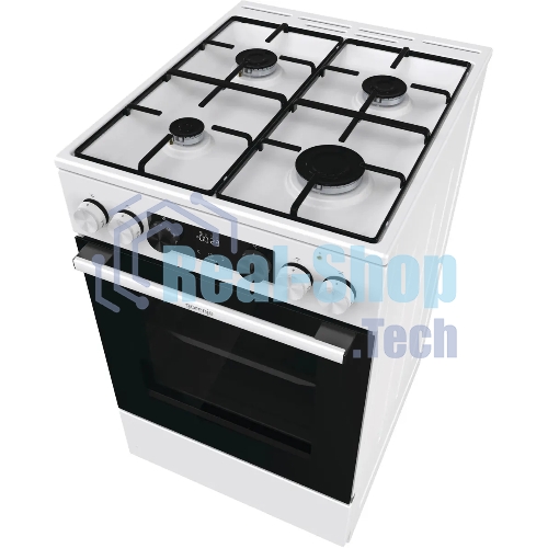 Плита комбинированная Gorenje GK5C60WJ белый, конфорок 4 газовых, духовка 62 л, 50 см x 85 см x 59.4 см