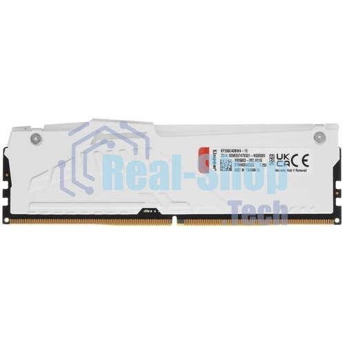 Оперативная память Kingston Fury Beast, DDR5, 16Gb (1x16Gb), 5600MHz, CL40, DIMM, радиатор, RGB, белый