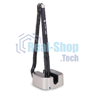 Ручка гелевая Deli E6797black черный, d=0.7мм, черные чернила, на подставке, линия 0.55мм