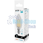 Лампа светодиодная филаментная Gauss Filament 8Вт цок.: E14 свеча св. свеч. бел. нейт. (упак.: 10 шт)