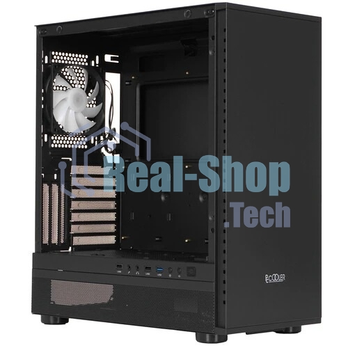 Компьютерный корпус PCCooler IE200 BK, Tempered Glass Full Tower, черный, TG, SPCC, 1x120мм ARGb E-ATX, ATX, mATX, mITX 180/380/220мм 4x2.5