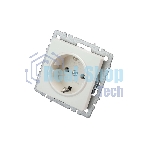 Розетка 1-местная IEK BRITE 16А РС11-1-0-БрЖ с заземлением, без защитных шторок, 16А, жемчуг