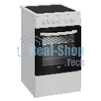 Плита электрическая Beko FFSS57001W белый, конфорок 4 шт, духовка 60 л, 50 см x 85 см x 60 см